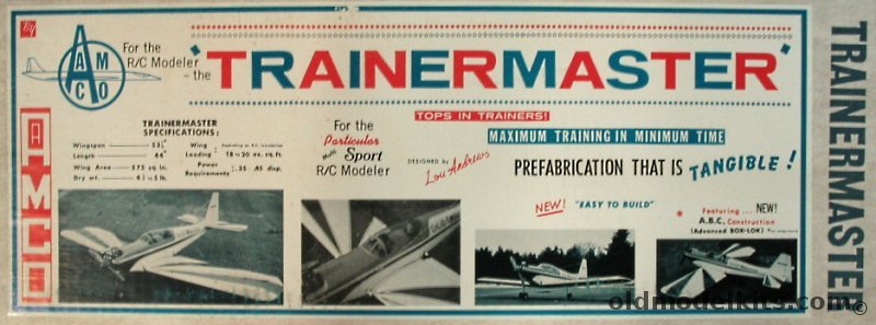 AAMCO Trainermaster - 53.5 inch Wingspan .35-.45 Engine RC Aircraft plastic model kit